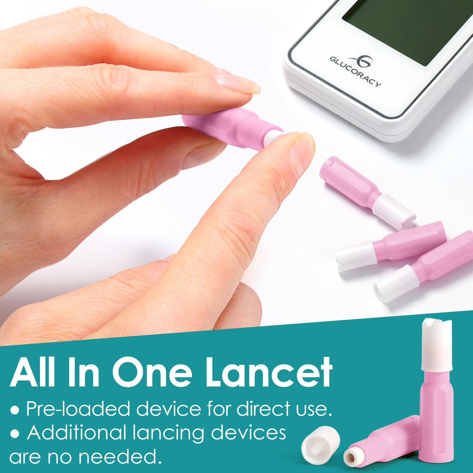 Glucoracy All-in-one Safety Lancets