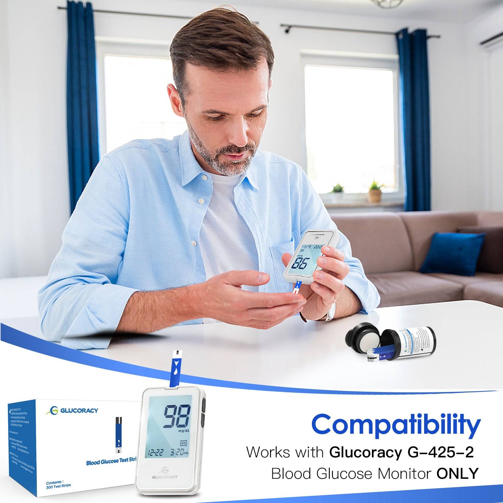 Glucoracy G-425-2 Test Strips & Lancets Kit Compatibility