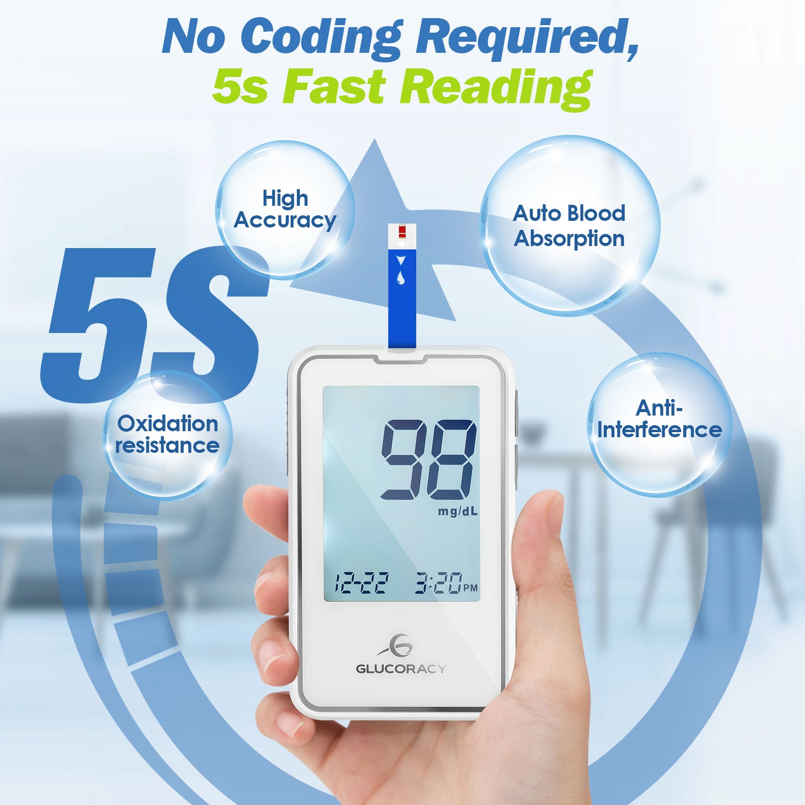 Glucoracy G-425-2 Kit | 50 test strips