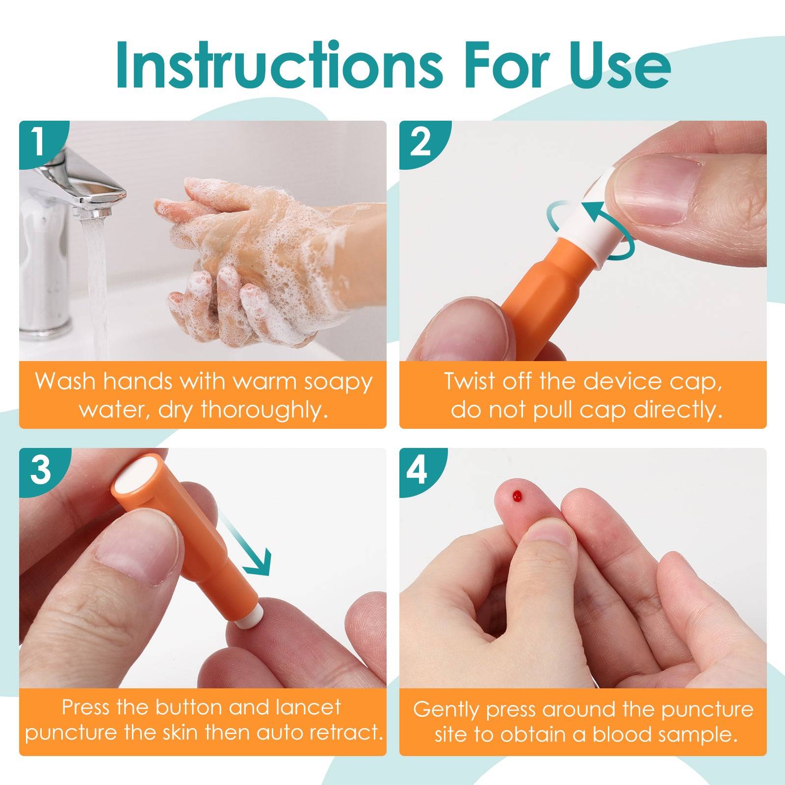 Glucoracy Safety Lancets Instruction