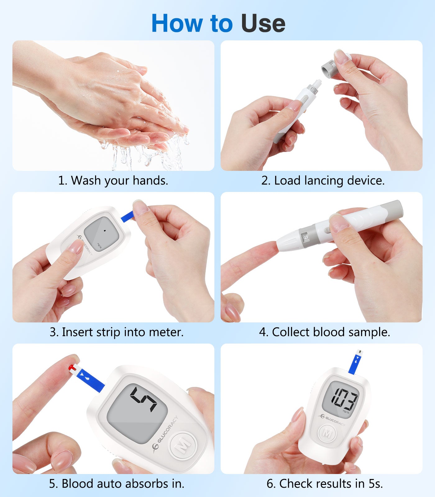 Glucoracy G-425 Kit | 50 test strips