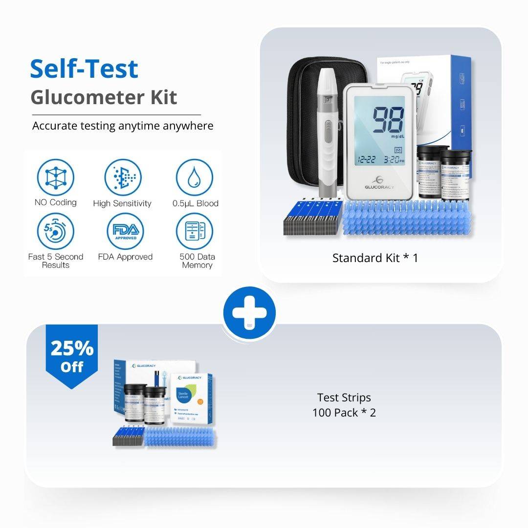 Glucoracy G-425-2 Plus Kit with 300 Strips