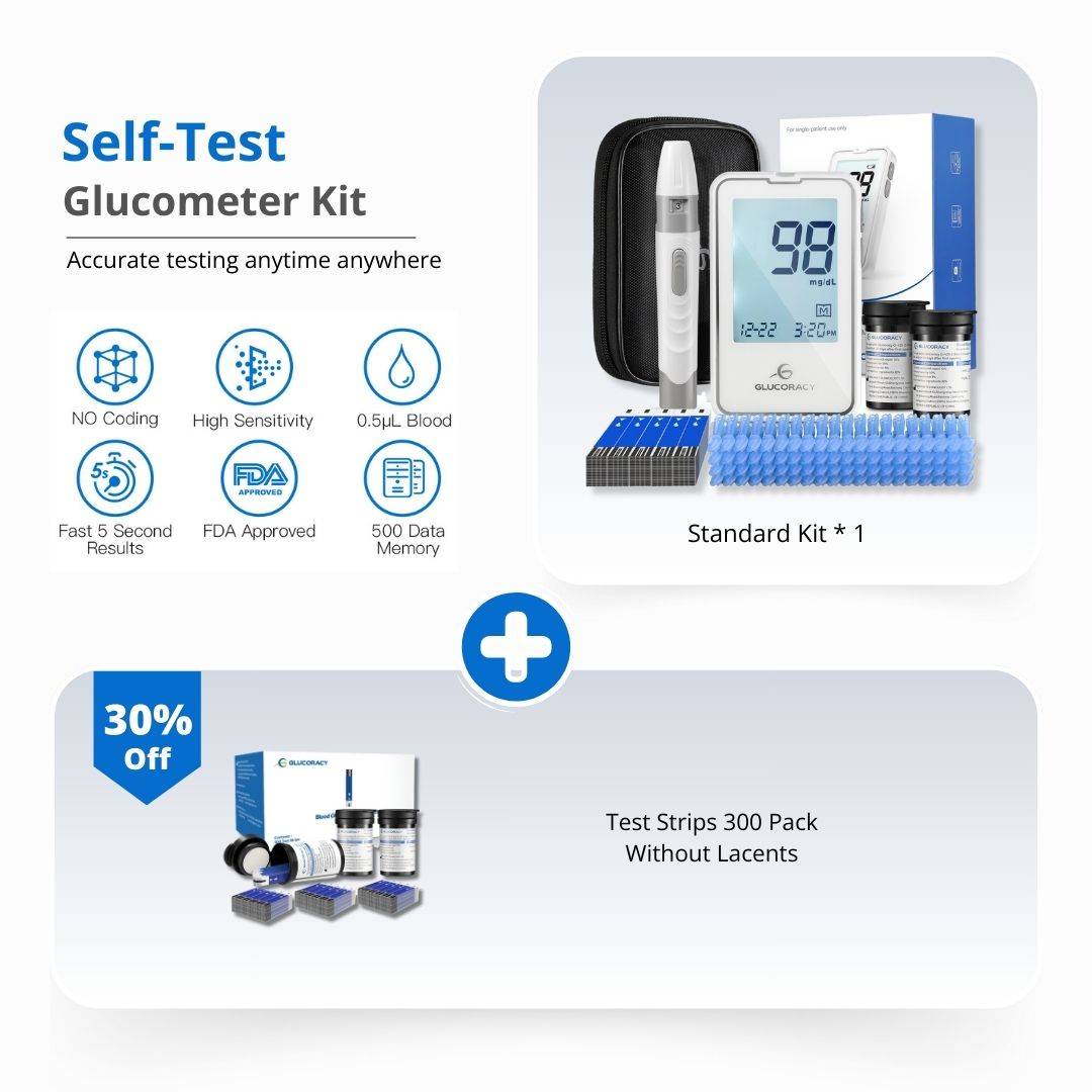 G-425-2 Glucose Monitor Extra 300 Strips Kit | No Lancets