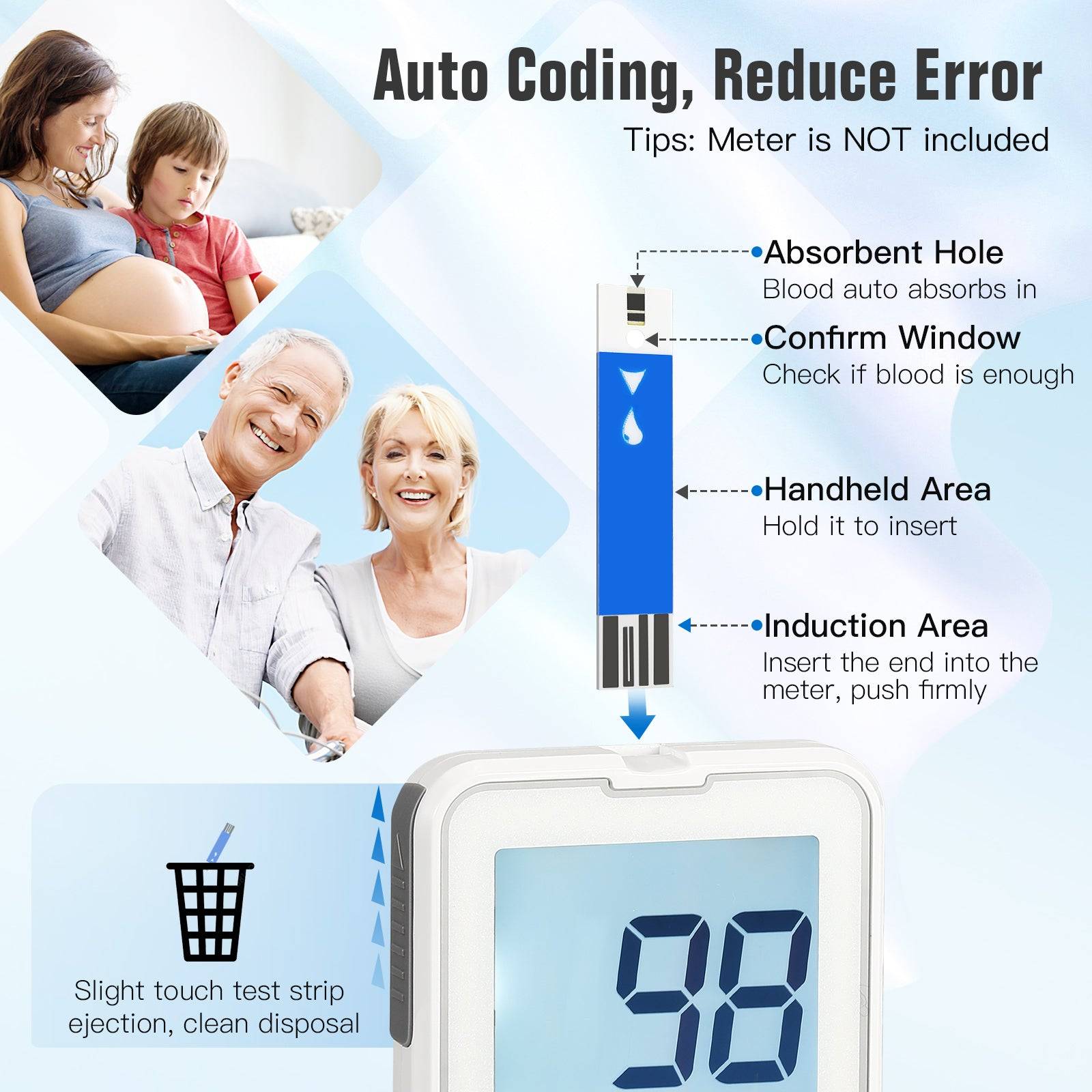 Glucoracy G-425-2 Test Strips Auto Coding
