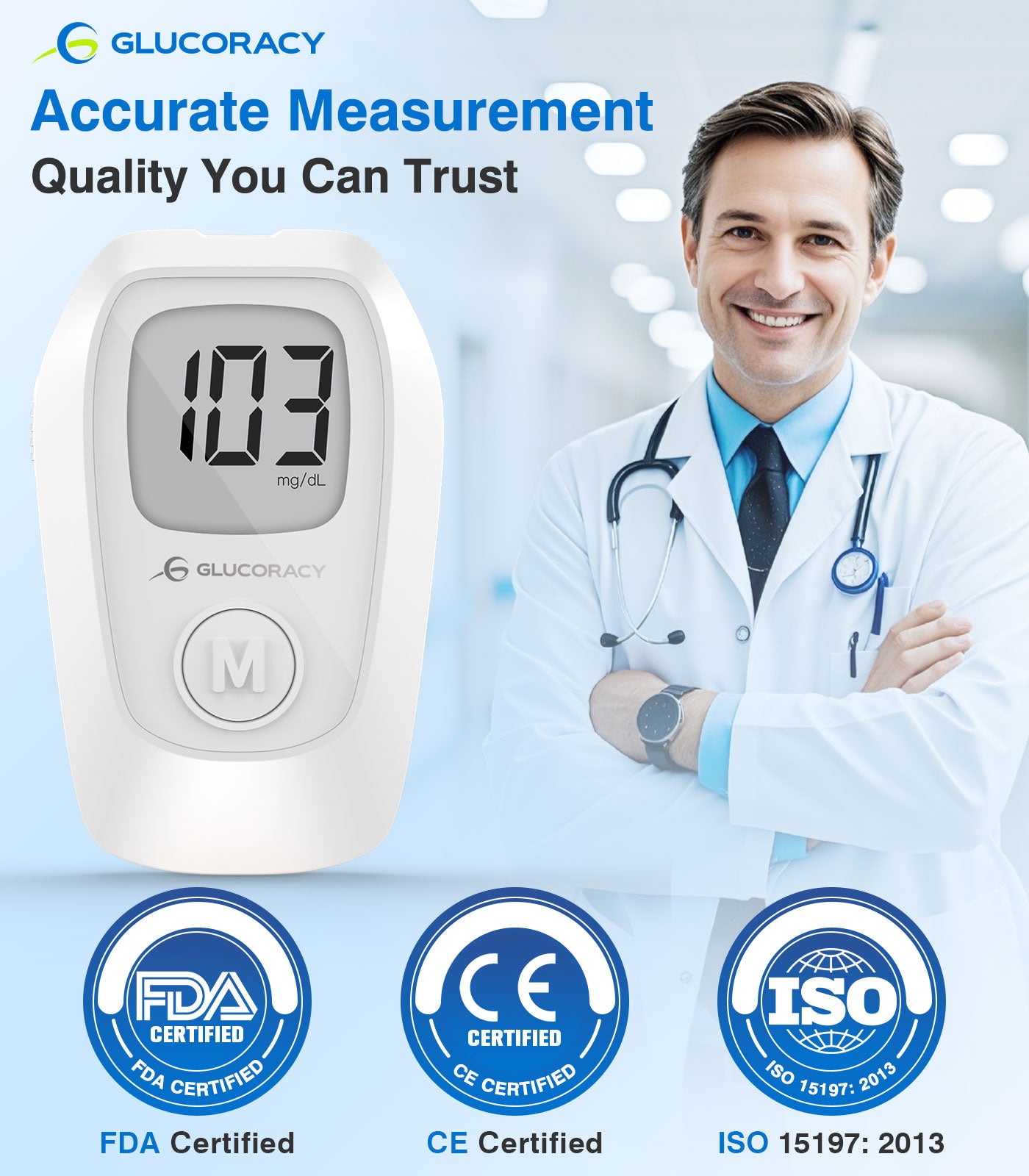Glucoracy G-425 Kit | 50 test strips