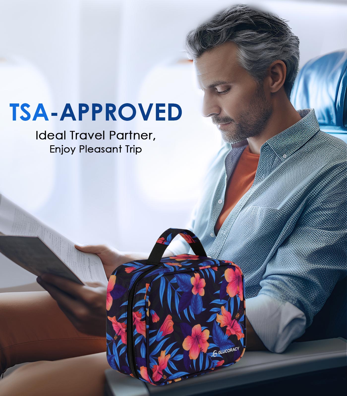 Glucoracy Flower Insulin Cooler Travel Case TSA Approval