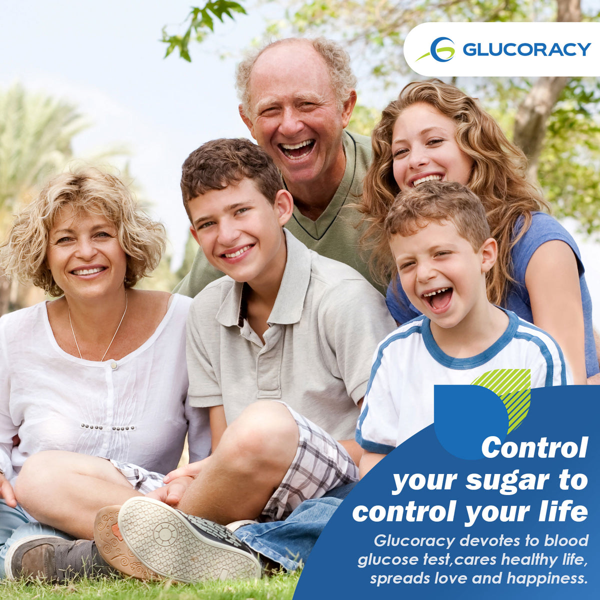 Glucoracy G-425-2 Kit | 100 test strips（BLUE）