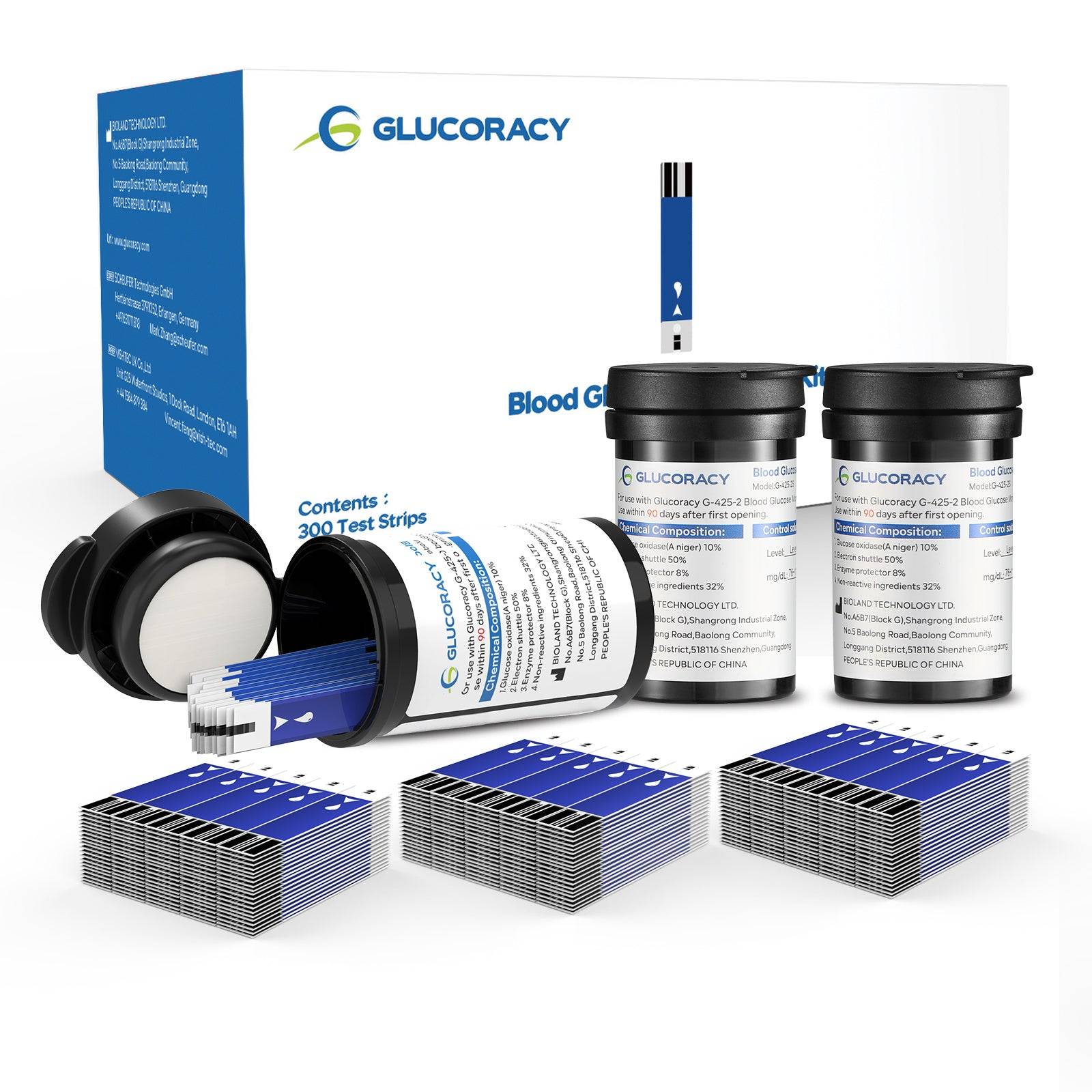 Glucoracy G-425-2 300 Test Strips & Lancets Kit