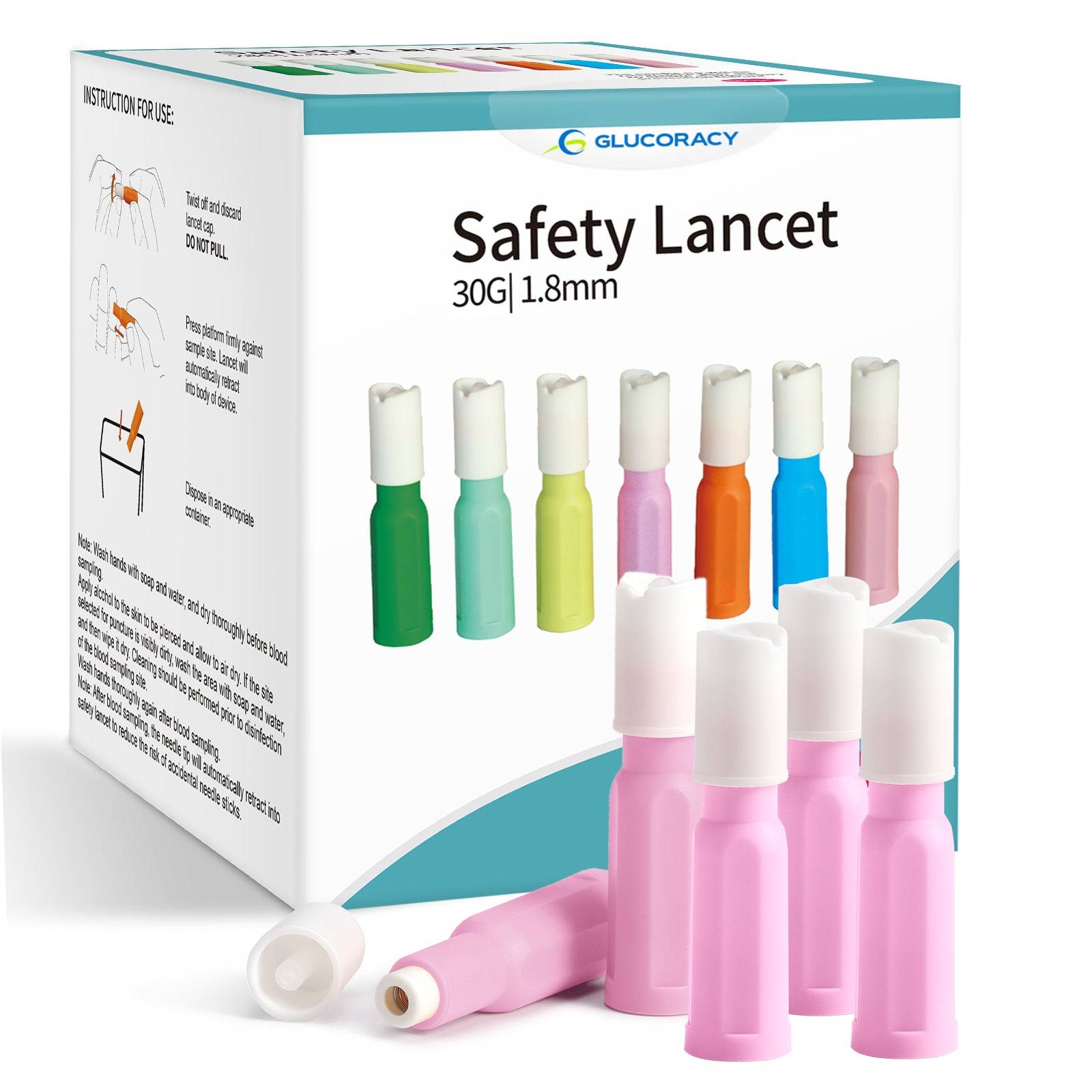 Glucoracy Safety Lancets Pink 100 Count